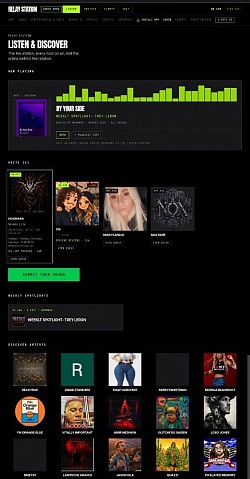Relay Radio discovery page