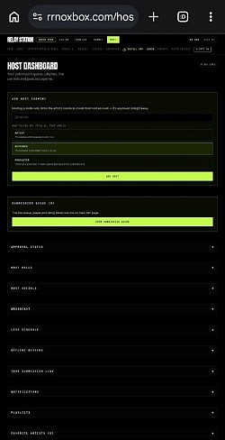 Relay Radio host dashboard